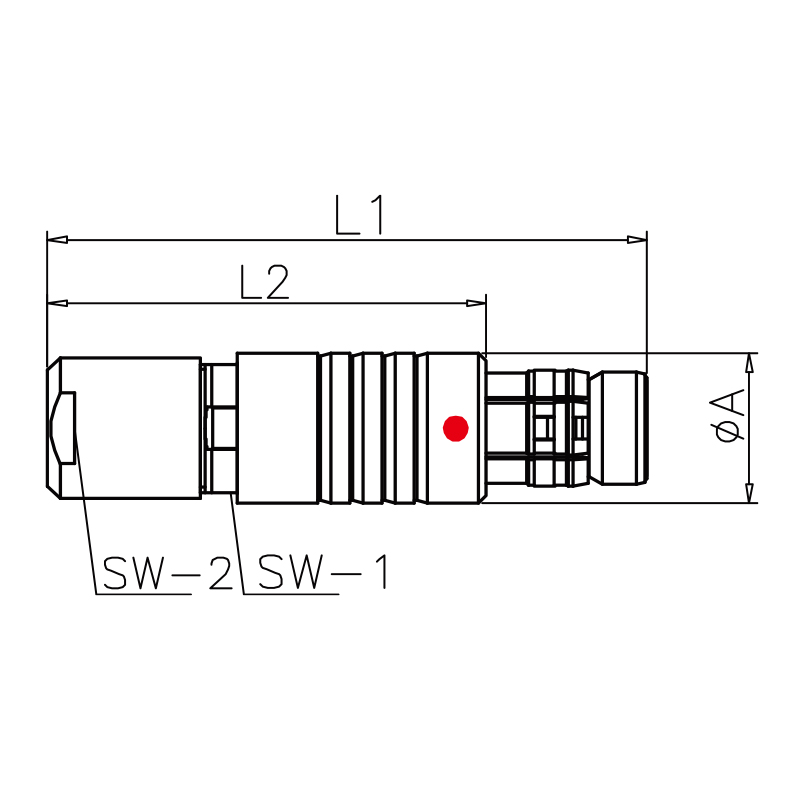 IP68 C Series push pull circular connector Mini Style 3 Snap b series
