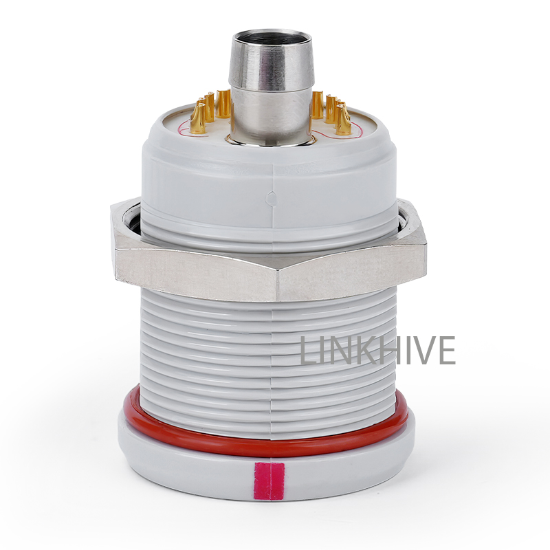 EGG 4P Plastic Hermetic Pneumatic Circular Socket With Fluidic Flow