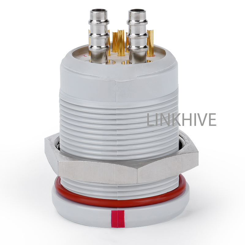 EGG 4P Plastic Hermetic Pneumatic Circular Socket With Fluidic Flow