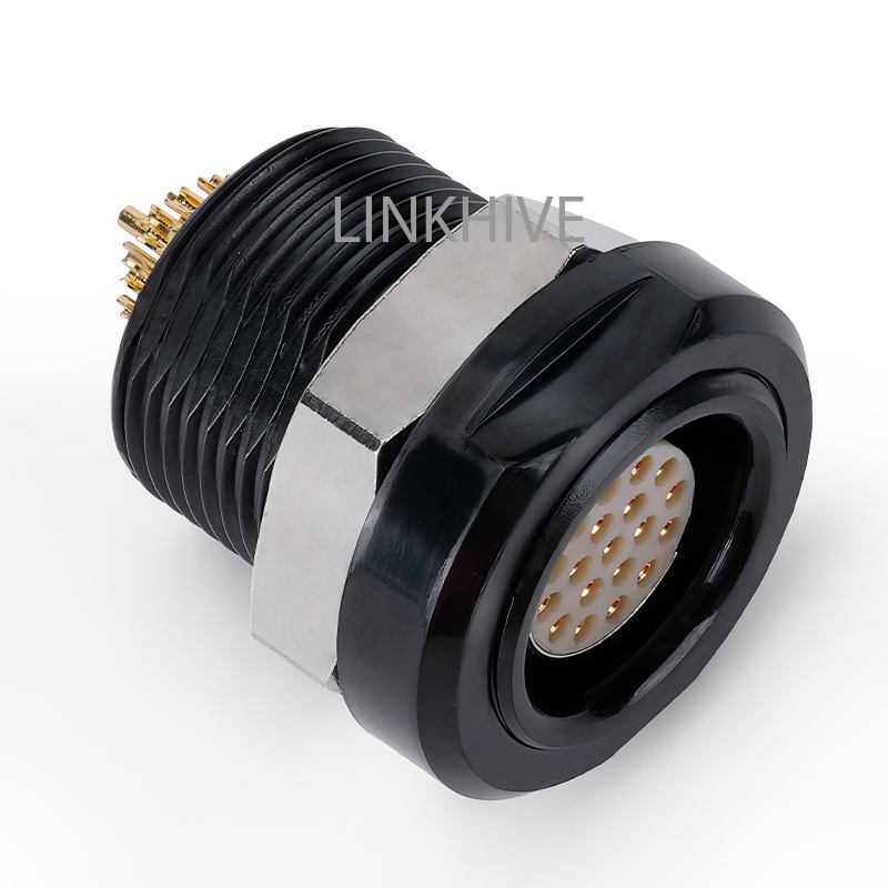 Plastic PC.2A.G5 Miniature Circular Connector Receptacle