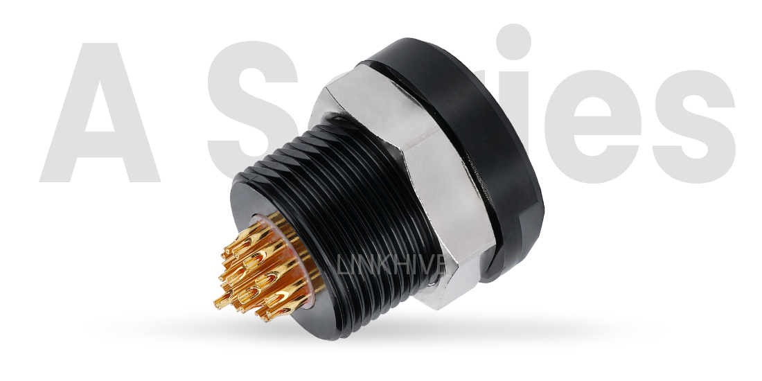 Miniature plastic circular connector