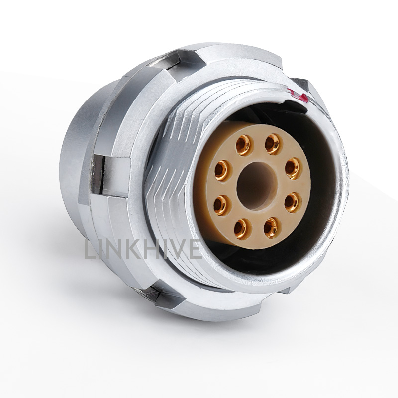 LINKHIVE Waterproof High Voltage Circular Metal Socket