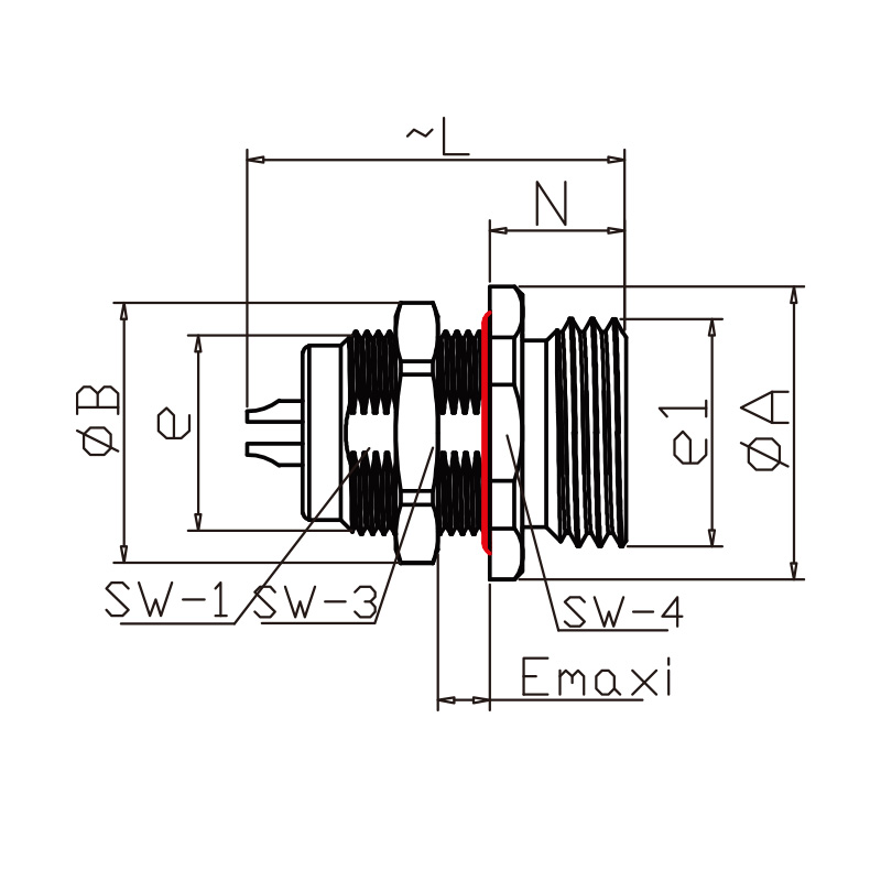 HRG 0W IP68 Subsea Circula wWterproof Electrical Socket