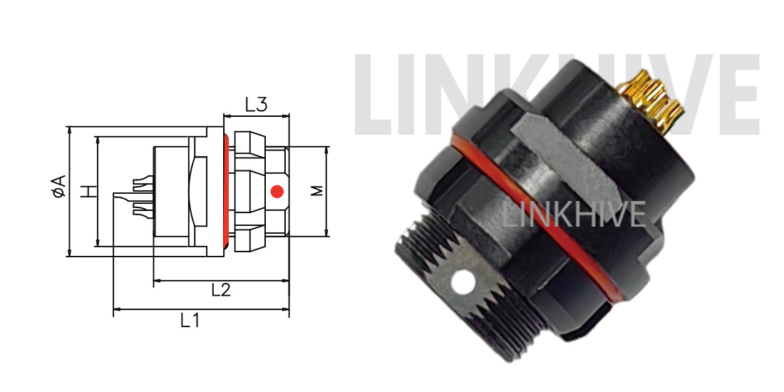 low profile receptacle