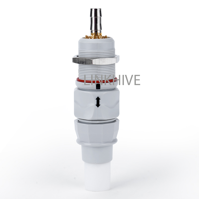 EGG 4P Plastic Hermetic Pneumatic Circular Socket With Fluidic Flow