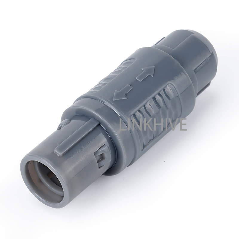 CAB 2P Plastic Medical Round Connector with sellf-locking