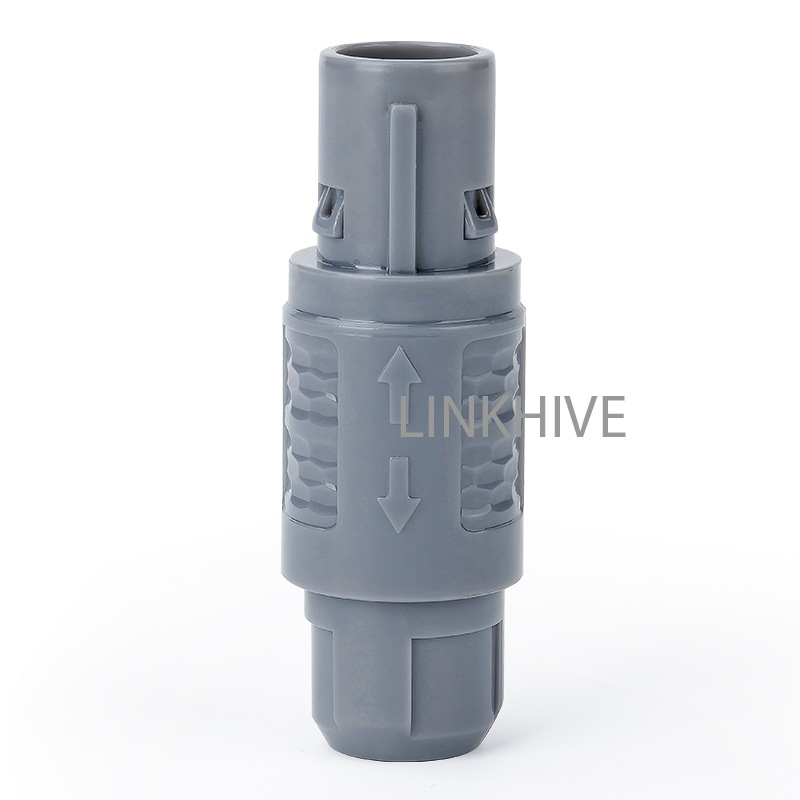 CAB 2P Plastic Medical Round Connector with sellf-locking