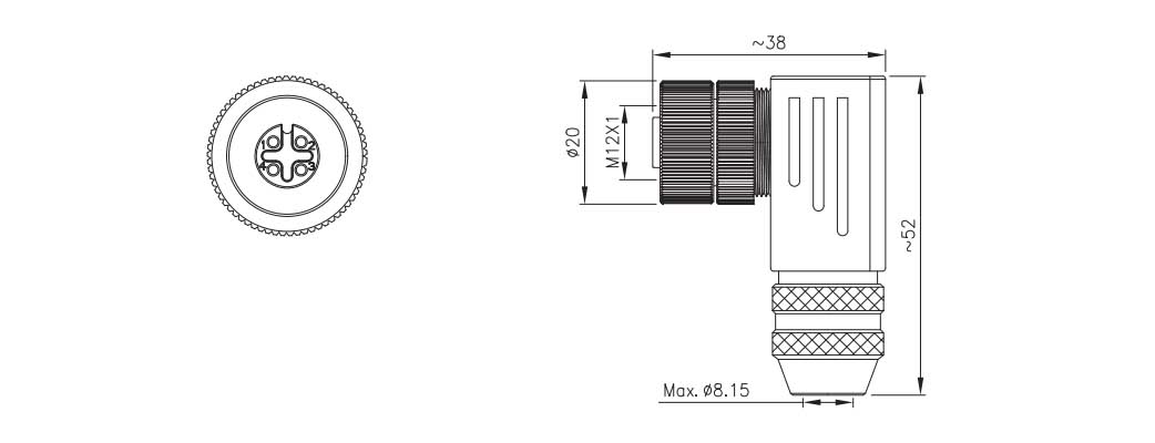 m12 female connector