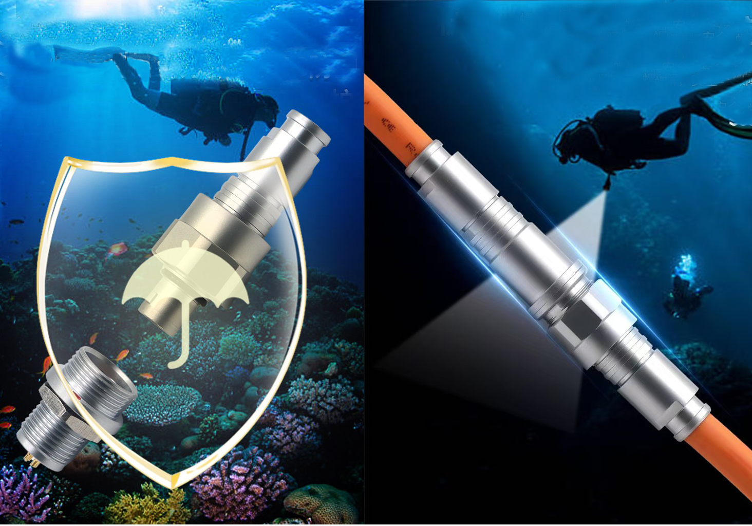 underwater cable connector
