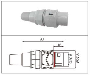 plastic push pull connector