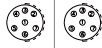 Miniature plastic circular connector