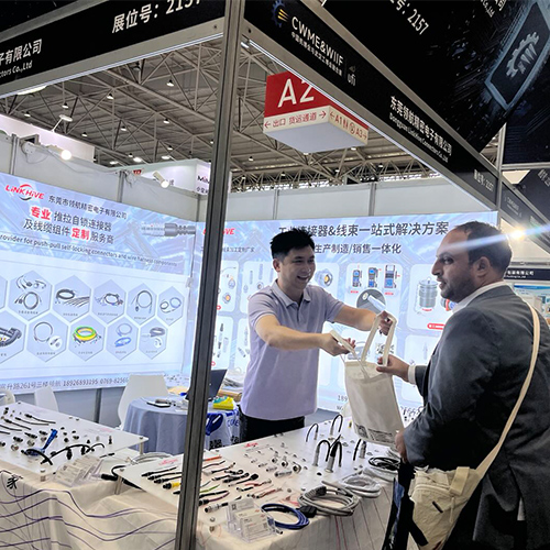 LINKHIVE Exhibits Push Pull Circular Connectors in Wuhan