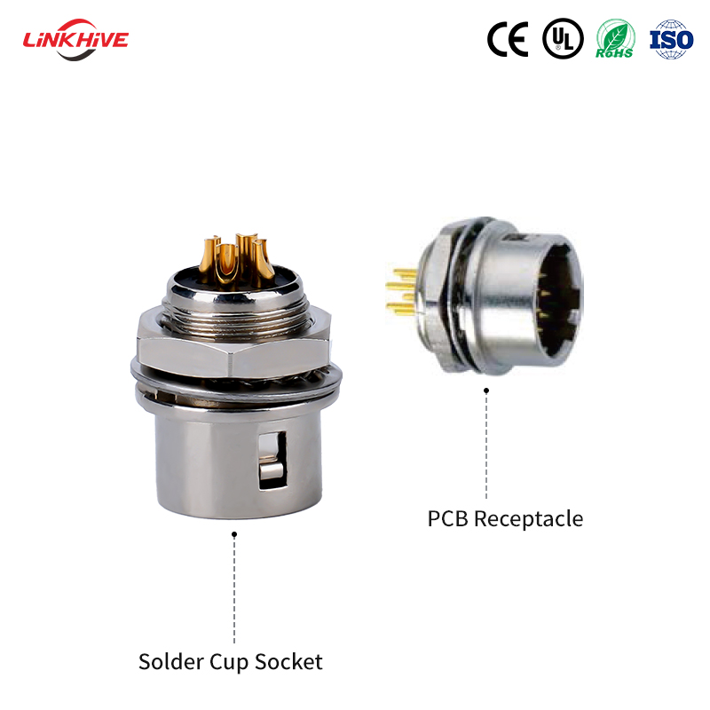 OEM Custom Hirose RH Series Circular Connector | 4-12Pin Gold-Plated Contacts IP68 Waterproof Push-Pull Connector for Electronics,Medical Devices
