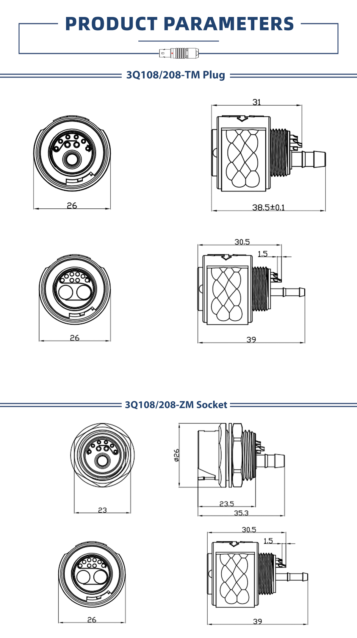 Circular Push Pull Connector
