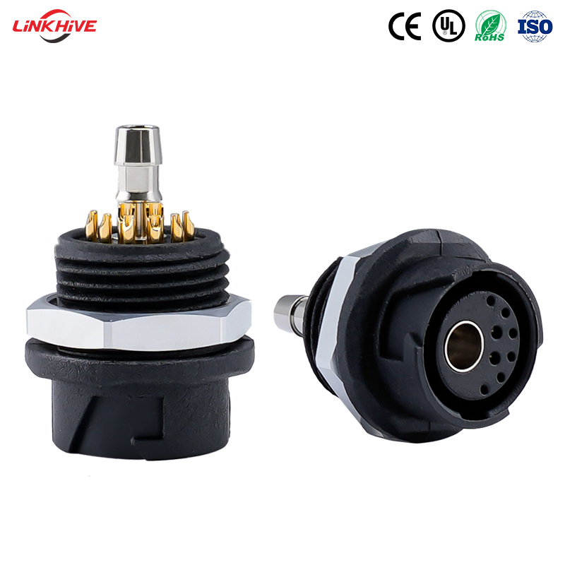 OEM Custom ZM16A Circular Connector | 108/208 Pin IP68 PA66 Plastic Socket with Gold-plated Copper Alloy Contacts for Medical Devices
