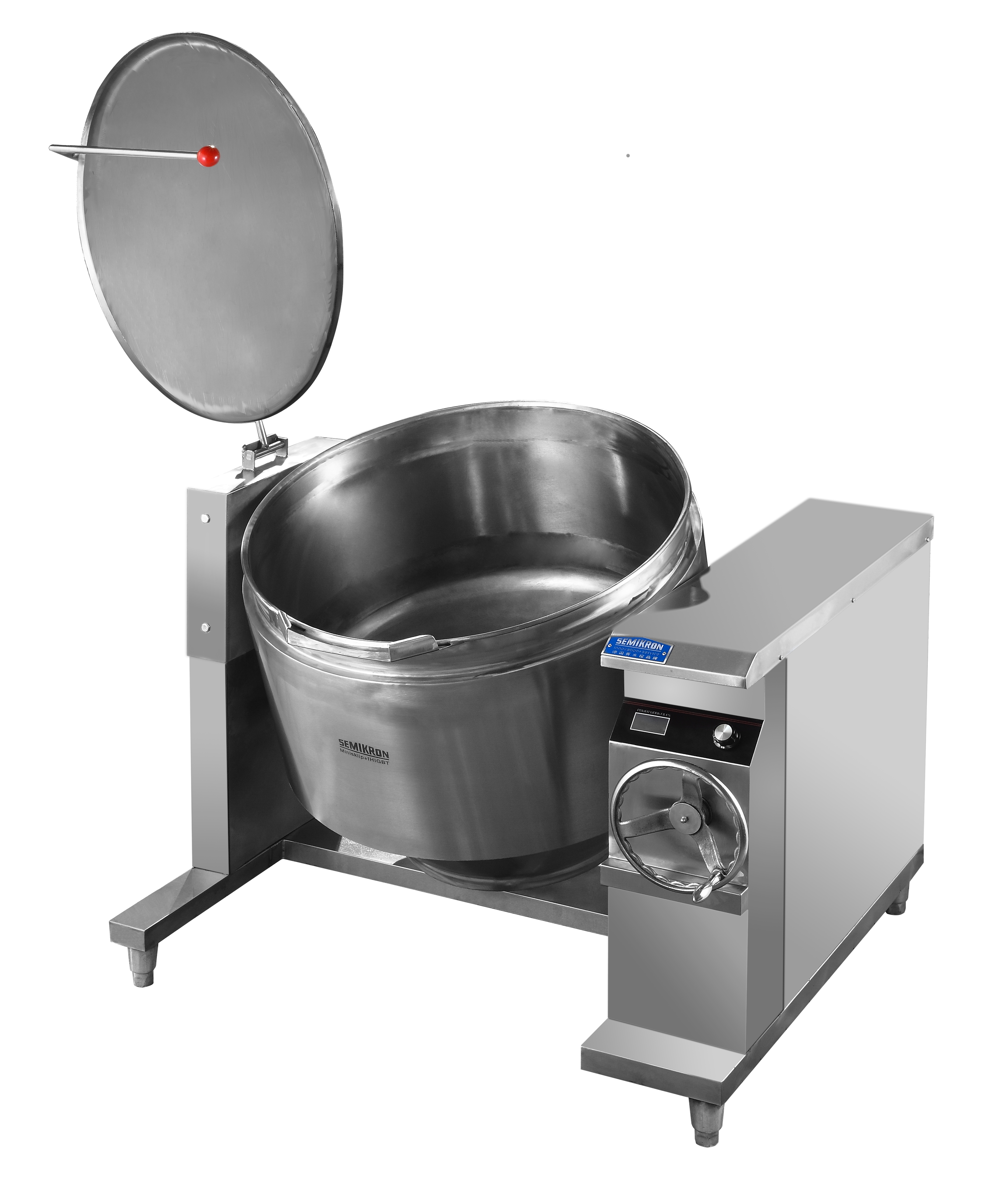 Commercial Heavy-duty Tilting Induction Boiling Pan with Mixer