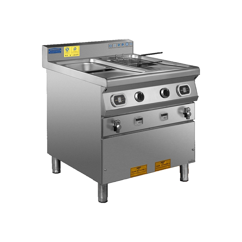 Commercial Double Cylinder Induction Chip Fryer