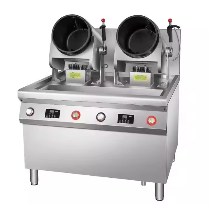 Semikron Three-Pot Natural Gas Automatic Kitchen Cooking Robot Wok Machine Robotic Chef