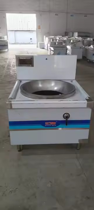 SEMIKRON 20-50KW Big Induction Heating Wok Stove Commercial Cooking Wok Smokeless Design