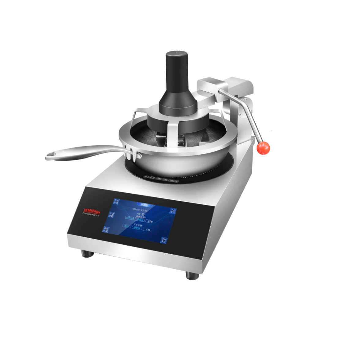 SEMIKRON automatic cooking robotic wok machine induction heating AI cooking machine cleanly for hotel kichen