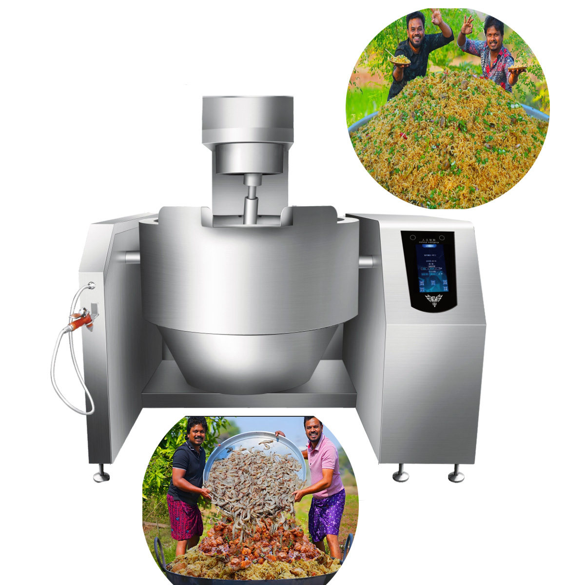 SEMIKRON Large Automatic Cooker Wok Machine Big Capacity Fried Rice Robot For Canteen Restaurant