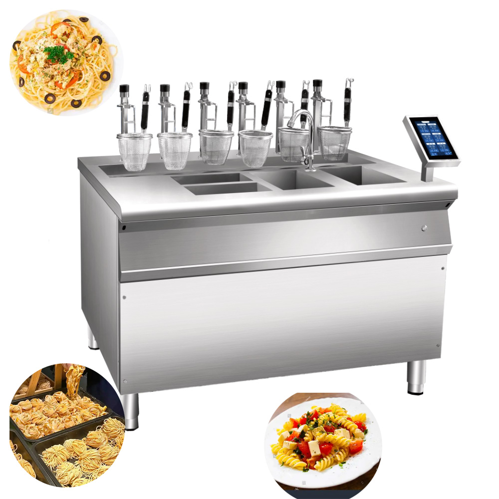 SEMIKRONG Commercial 6 Heads 6 Tanks Pasta Cooker Machine Pasta Cooker Electric Pasta Cooker Instant Noodles Automatic