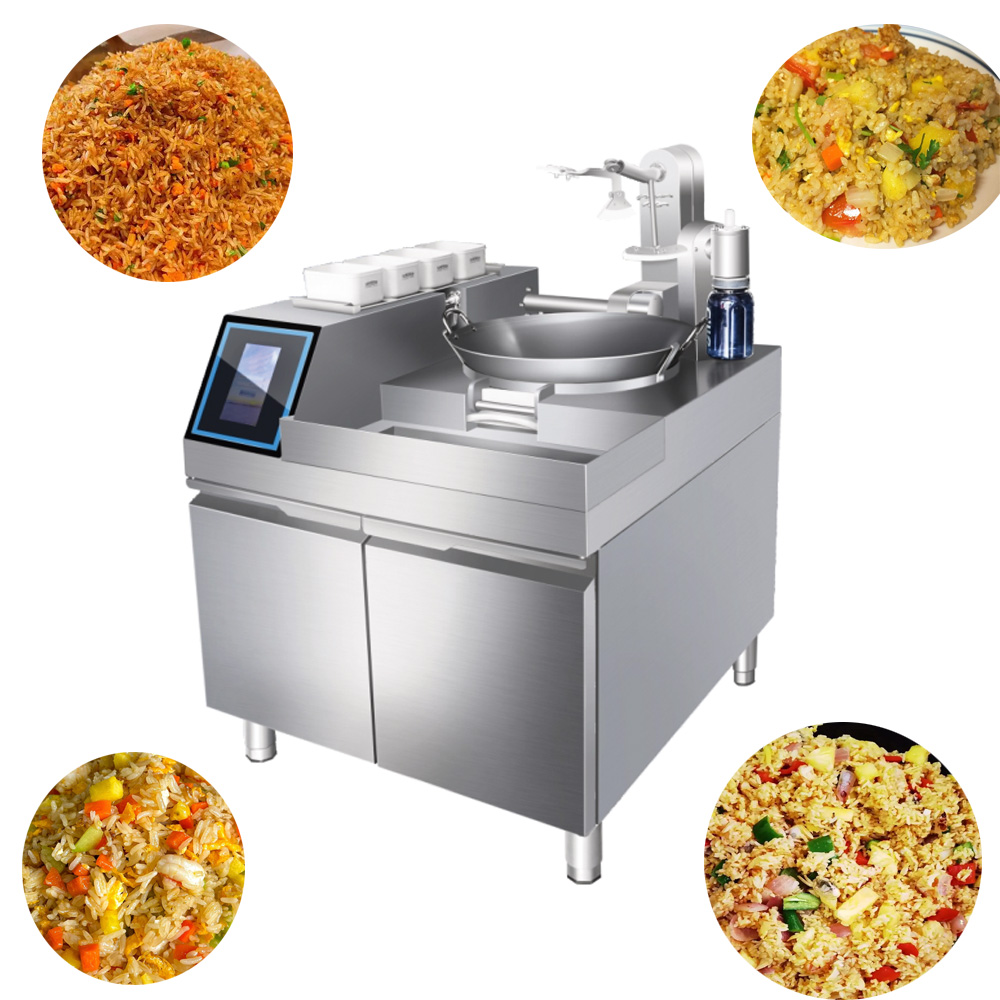 Fully Automatic Stir Fry Fried Rice Chicken Egg Cooking Wok Machine Auto cooking Robot For Indian Restaurant Kitchen