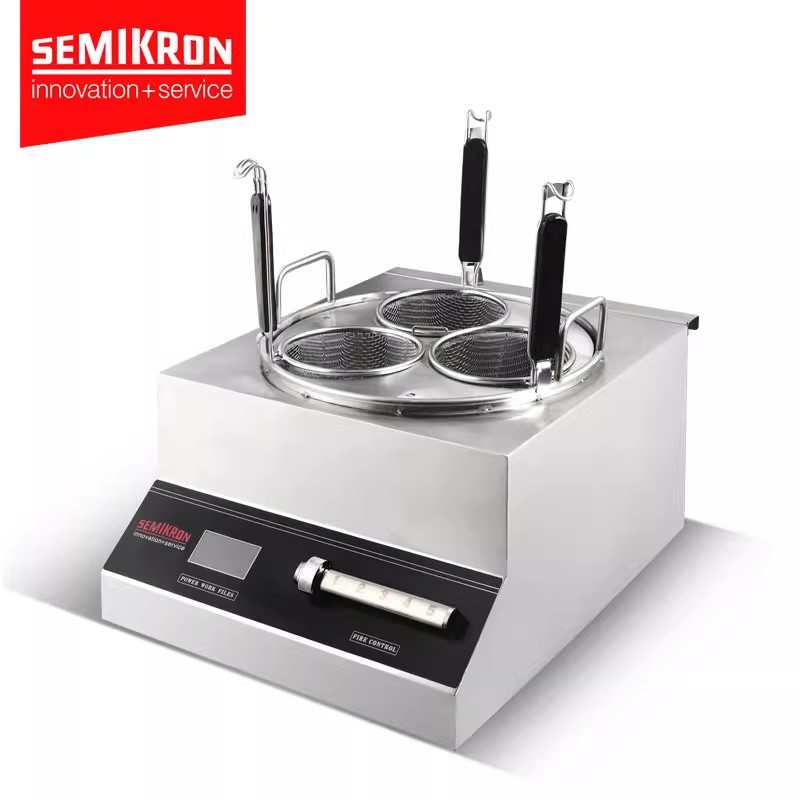 Semikron 3 Pot induction cooker for Pasta, 3000W commercial countertop noodle Pasta, energy-saving household soup Pasta cooker Semikron 3 Pot induction cooker for Pasta, 3000W commercial countertop noodle Pasta, energy-saving household soup Pasta cooker