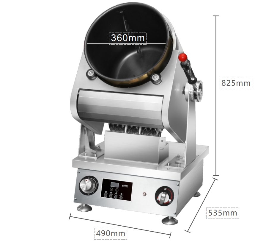 Semikron gas series 2~6kg Capacity Automatic Cooking Machine Big Fire Fried Rice Wok Machine