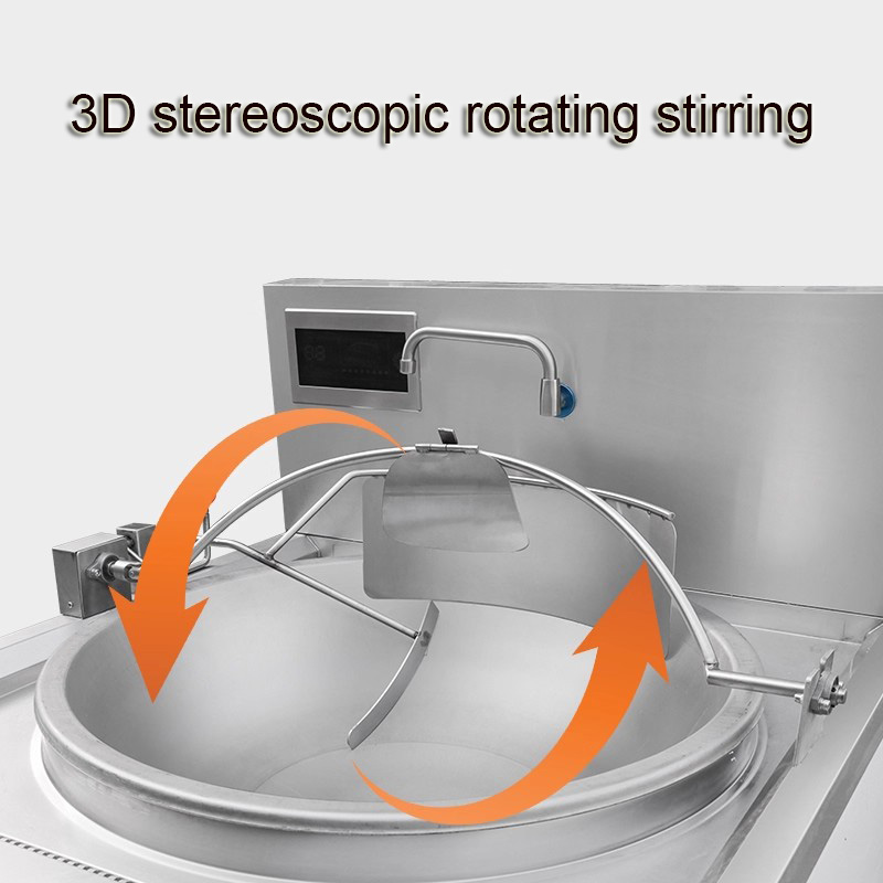 SEMIKRON 20~80L Big Capacity Automatic Stir Fry Cooking Wok Machine Commercial Restaurant Fried Rice Chicken Potato Wok