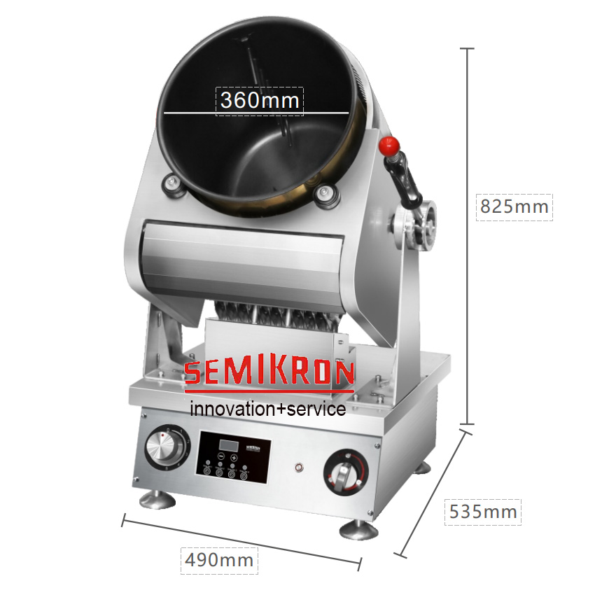 SEMIKRON Gas TNG LPG Restaurant Automatic Cooking Machine Fried Rice Chicken AI inside Cooker