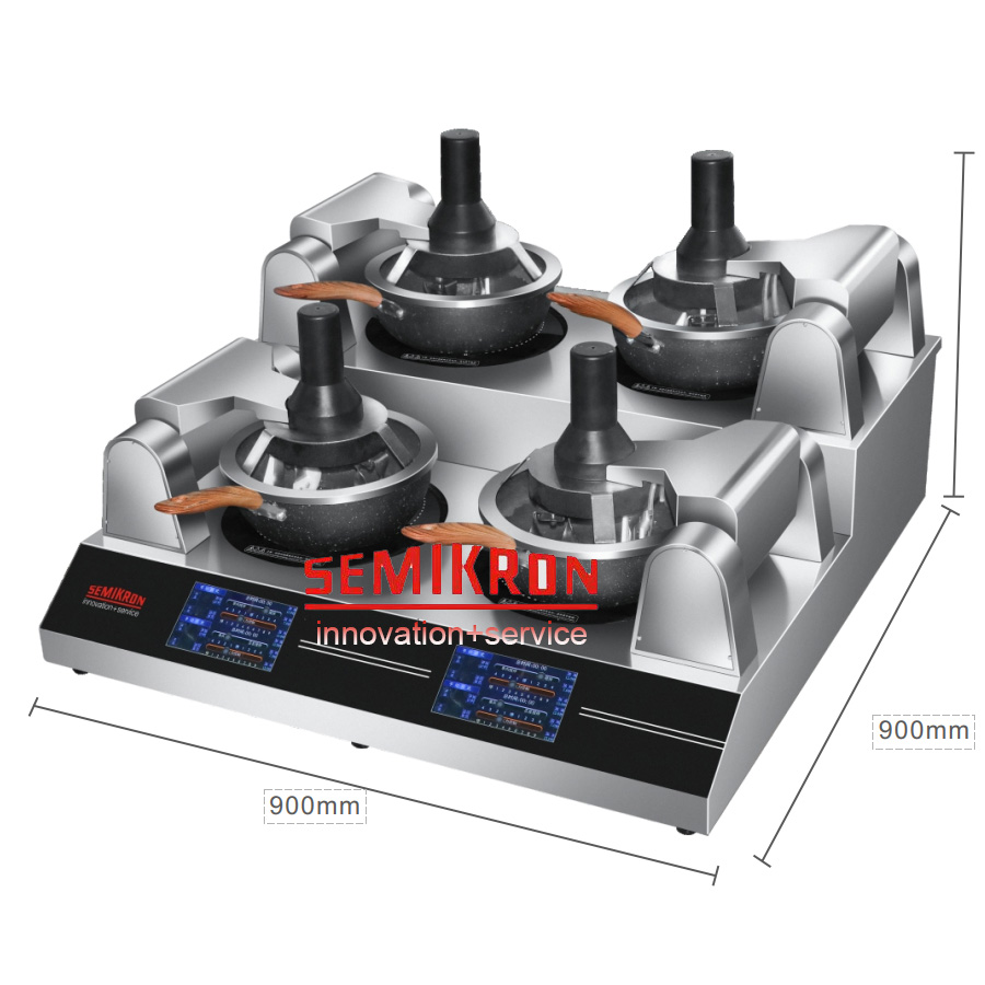 SEMIKRON Fully Voice Help Menu Automatic Cooking Wok Machine New Stir Fry Cooking Robot Restaurant Kitchen Cooker