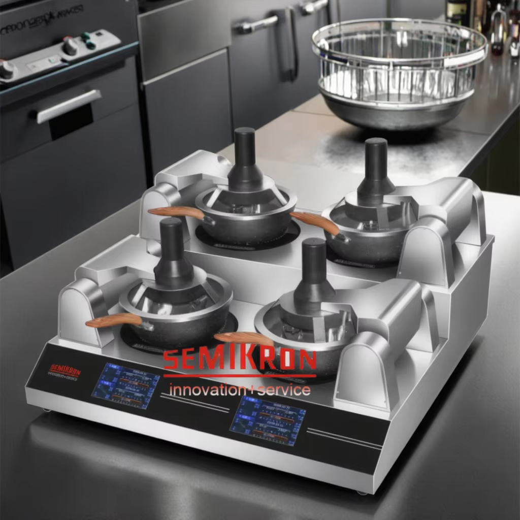 SEMIKRON Fully Voice Help Menu Automatic Cooking Wok Machine New Stir Fry Cooking Robot Restaurant Kitchen Cooker