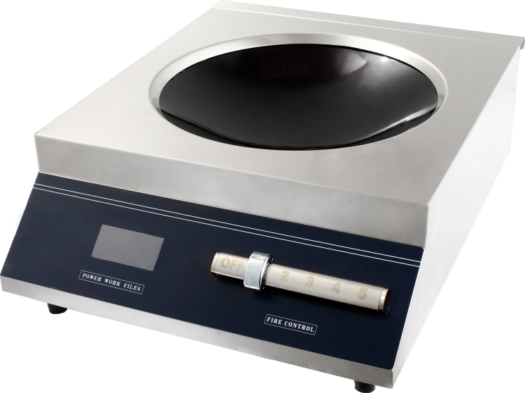 Induction wok cooker