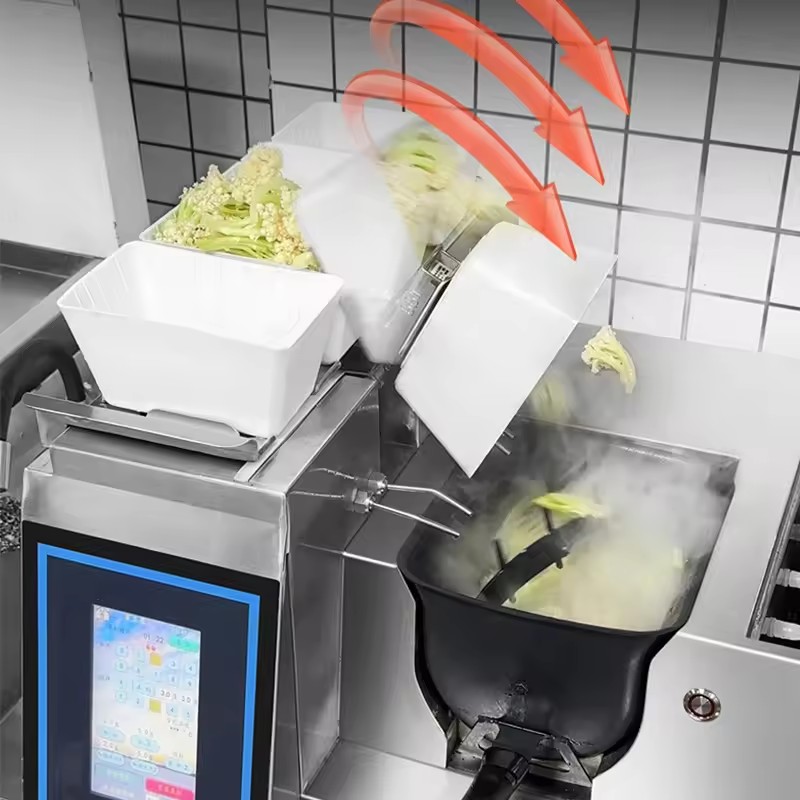 SEMIKRON 4Pot U-shape Lines Fried Rice Noodles Pasta Automatic Cooking Wok Machine Robotic Cooker