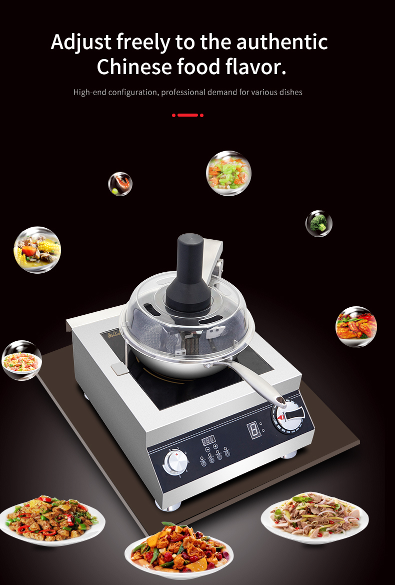Korean Hot Sale Automatic Stir Fry Cooking Machine Fried Noodls Rice Sauce Robotic Wok