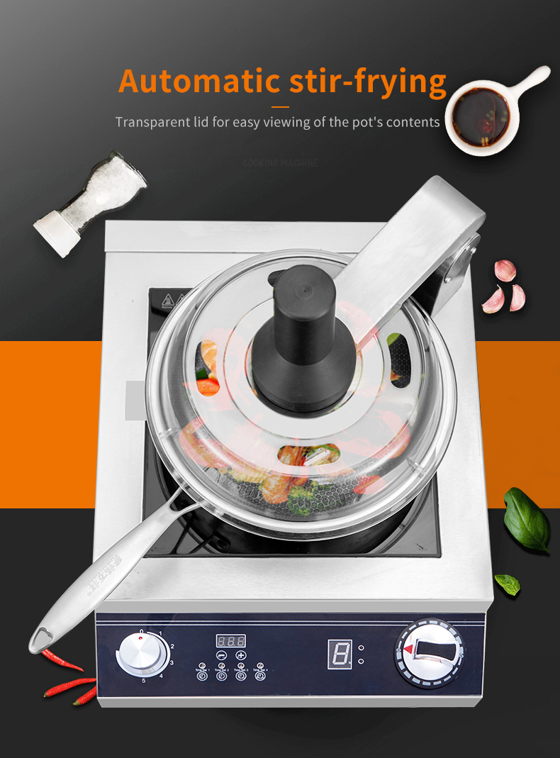 Korean Hot Sale Automatic Stir Fry Cooking Machine Fried Noodls Rice Sauce Robotic Wok