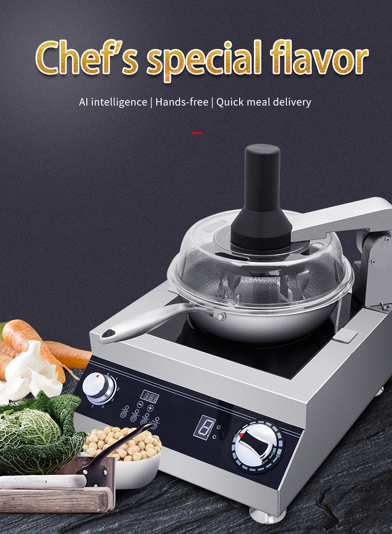 Korean Hot Sale Automatic Stir Fry Cooking Machine Fried Noodls Rice Sauce Robotic Wok