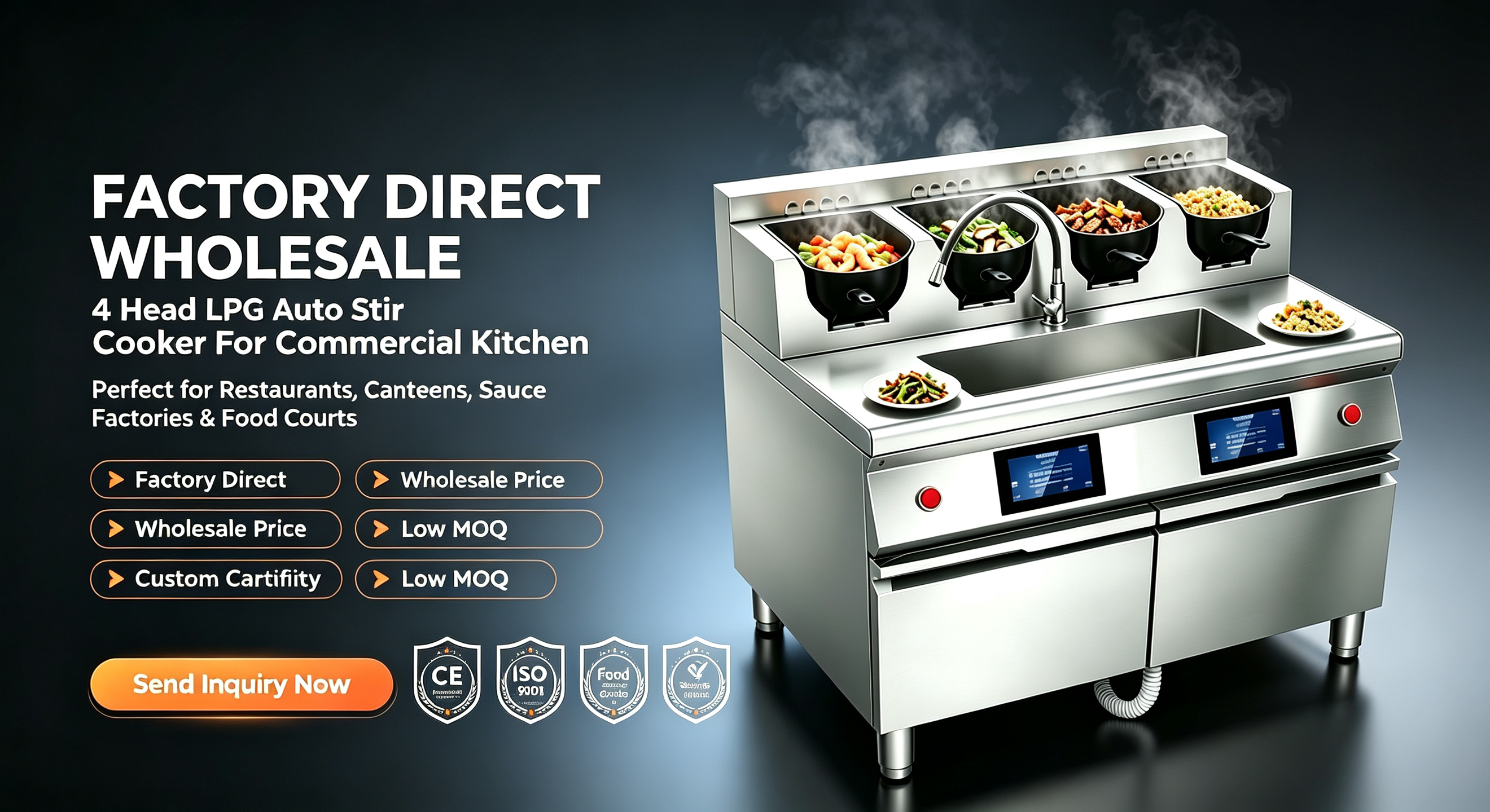U‑Shape Automatic Cooking Wok