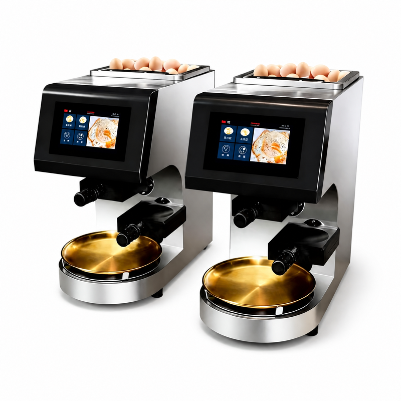 Máquina automática para freír huevos SEMIKRON para desayunos buffet en hoteles de lujo.