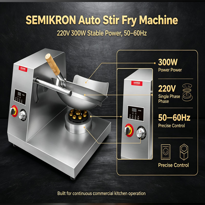 Machine de cuisson au wok automatique de table