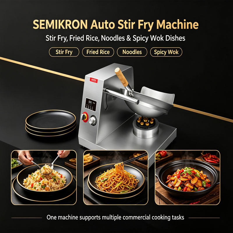 Machine de cuisson au wok automatique de table