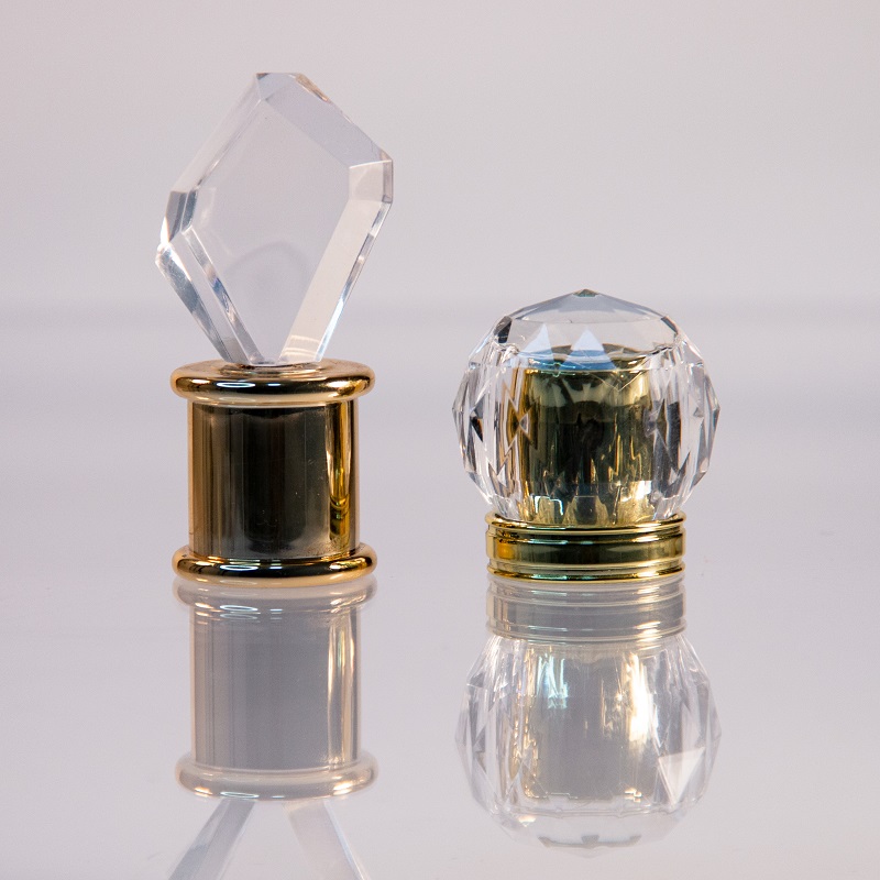 Perfume Bottle Gold Lid Design with Crown Cap