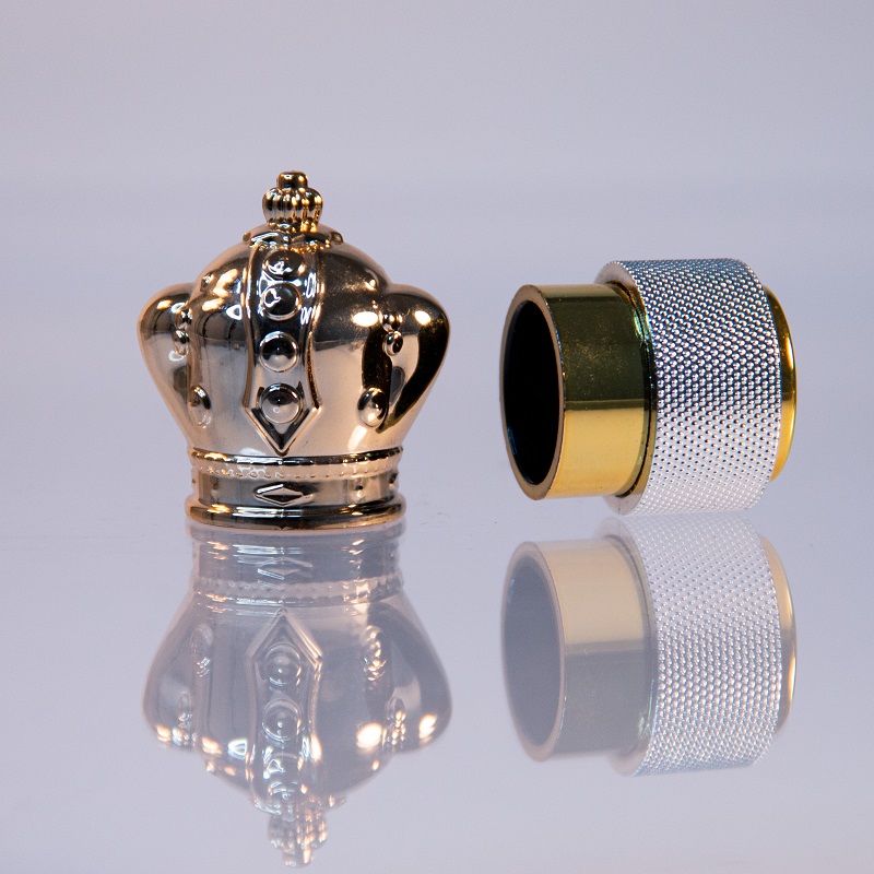 perfume with a crown lid