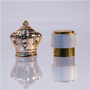 Perfume Gold Lid with A Crown Lid