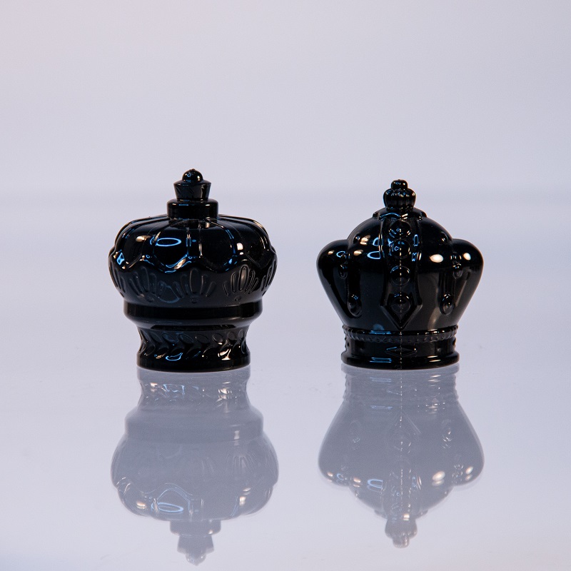 Black Bottle Lid 15mm Unique Shape Perfume Bottle Cap