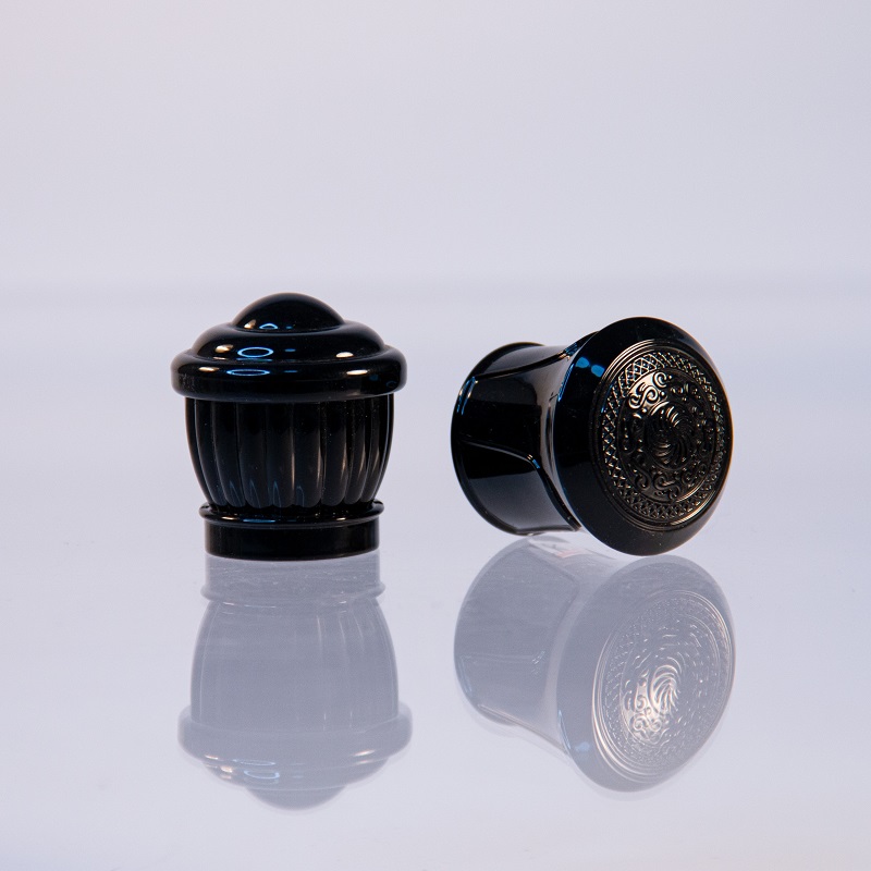 Black Bottle Lid 15mm Unique Shape Perfume Bottle Cap