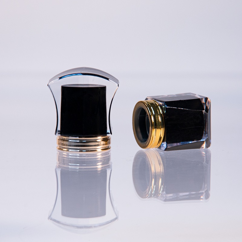 Black Bottle Lid 15mm Unique Shape Perfume Bottle Cap