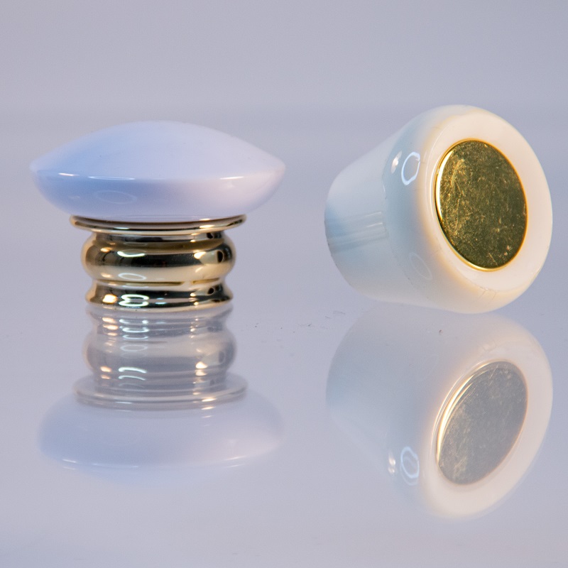 White Cylinder Round Ball Cap for Perfume Bottle