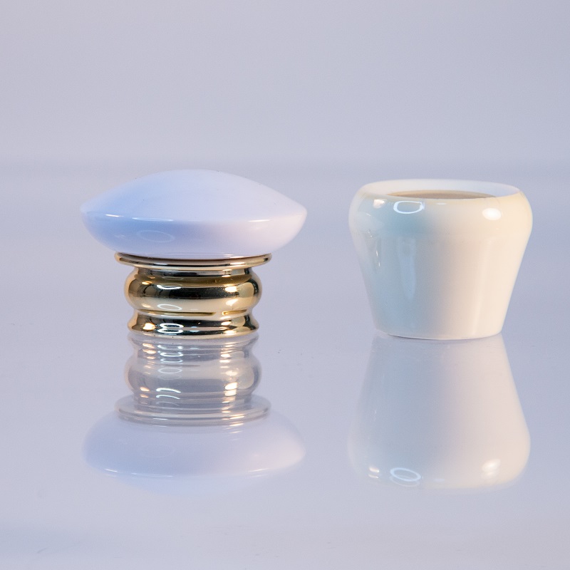 White Cylinder Round Ball Cap for Perfume Bottle